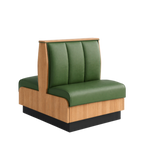 Thumbnail image #1 for ATSMFG ATS AT&S-ADD-KR36-3CH GR6 Karender Deuce Booth, single, 30" long x 36" high, 3-channel back, Upholstery and foam fitted over a computer-cut