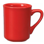 Thumbnail image #1 for International Tableware Cancun 87241-664 Ceramic Coffee Mug, 8-1/2 oz, Crimson Red, with Handle Case of 3 Dozen