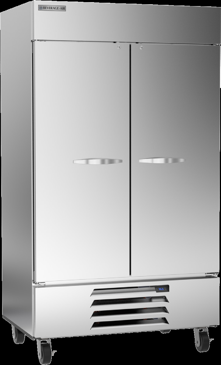 Product image #5 for Beverage Air Horizon Series HBR44HC-1 Two-Section Bottom Mount Reach-In Refrigerator with Solid Doors, 40.2 Cu. Ft.