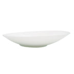 Thumbnail image #1 for CAC China Sheer SHER-21 12" Round Porcelain Plate, 3" High, Bone White 1 Dozen