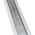 Thumbnail image #1 for IMC/Teddy SEC-FT-1572-SGAS 72" Stainless Steel Floor Trough, 15"D x 4" Deep, Anti-Slip Subway Grating