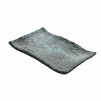 Thumbnail image #1 for G.E.T. Endure 15005063007 Rectangular Melamine Platter, 8-1/4" x 5-7/10" x 1-1/10", Weathered Pewter Case of 12