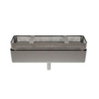 Thumbnail image #1 for NBR Equipment TB-26 Scrap Trough with Basket, 26-1/2"W × 4"D × 4"H, 16/304 Stainless Steel