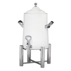 Thumbnail image #1 for Steelite DW Haber, Tempo DW43WTVACWTSS Coffee Chafer Urn, 3 Gallon Vacuum-Insulated, White/Stainless Steel