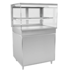 Thumbnail image #1 for RPI Industries Vienna VIHD2-20-R-SQ-CC Hot Display, Slide-In, Full-Service, 31-1/2"W, Squared Glass Front, Ceramic Glass Heating Plate