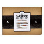 Thumbnail image #1 for Chef Master Mr. Bar-B-Q 02136YKB 5-Piece Barbecue Tool Set, Forged 2.5 mm, Rosewood Handles Case of 2