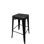 Thumbnail image #1 for Oak Street XL Brewhouse OD-BB-820-BLK-XL Black Metal Indoor/Outdoor Stacking Bar Stool, Armless
