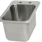 Thumbnail image #4 for BK Resources BK-DIS-1014 Single-Compartment Drop-In Sink, 10" x 14" x 9" Bowl, 304 Stainless Steel, No Drainboards