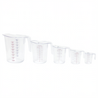 Thumbnail image #1 for CAC China MCBK-5SET 5-Piece Polycarbonate Measuring Cup Set, 1 Cup, 1 Pint, 1, 2 & 4 Quart Case of 6