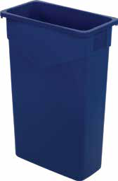 Product image #3 for Trimline 23 Gallon Rectangular Heavy-Duty Polyethylene Waste Container, Blue, Without Lid