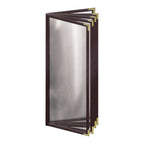 Thumbnail image #1 for Risch Deluxe TE-10V 4.25X11-NYLON Vinyl Menu Cover, 4-1/4 x 11 in, 5-Page 10-View Booklet Case of 24