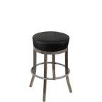 Thumbnail image #1 for Oak Street BB-288-CCS Backless Bar Stool with 17-Inch Round Vinyl-Upholstered Seat, Metal Stationary Frame and Chrome Foot Ring