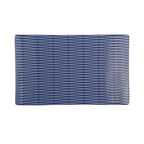 Thumbnail image #1 for G.E.T. Jewel - EGS M10638RC-LAP Rectangular Melamine GN 1/4 Tray, 10-1/2" x 6-3/8" x 3/4", White with Lapis Decal Case of 3