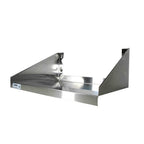 Thumbnail image #2 for SunFab SFMS-1824 Wall-Mount Microwave Shelf, 18-Gauge Stainless Steel, 18" x 24", Front Lip, Wall Brackets