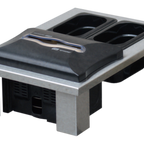 Thumbnail image #1 for Steril-Sil Company E1-1N52NP-1VH Napkin and Ninth-Size Pan Insert with Dispenser and 2 Pans, 304 Stainless Steel, 10"W x 15.25"D