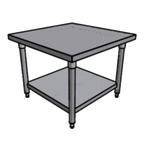 Thumbnail image #1 for Pacific Stainless Products MES242430FS Stainless Steel Equipment Stand with Undershelf, 24 x 24 x 30 in.