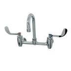 Thumbnail image #1 for Fisher 85680 Wall-Mount Hand Sink Faucet, 8" Adjustable Centers, 6" Gooseneck Spout, Ceramic Valves