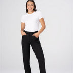 Thumbnail image #1 for Chef Works PEC05W-BLK-XS Women's Black Cargo Pants, XS, 100% Recycled Polyester
