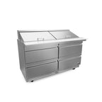 Thumbnail image #1 for Fagor Refrigeration FMT-60-24-D4-N 60-3/8" 4-Drawer Mega Top Sandwich/Salad Prep Refrigerator, 24-Pan, Front-Breathing
