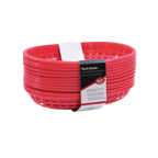 Thumbnail image #1 for TableCraft Products Classic C1074R Red Oval Plastic Fast Food Basket, 9-1/4" x 6" x 1-3/4" Case of 3