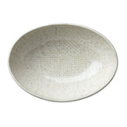 Thumbnail image #2 for 1880 Hospitality Knit by Oneida® L6800000753 Porcelain Oval Bowl, 3 oz, 4-1/4", Woven Surface, Reactive Glaze, Tea-Stained Edge Case of 6 Dozen