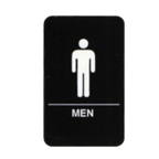 Thumbnail image #1 for TableCraft Products Cash & Carry 695635 Men's Restroom Sign, 6 x 9 in, Braille/Tactile, White on Black Case of 72