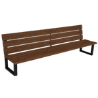 Thumbnail image #1 for ATSMFG ATS AT&S-QAS-PA4272 Single Restaurant Booth, 72"L x 42"H, Powder-Coated Steel Frame, Solid Ash Wood Seat and Back
