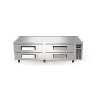 Thumbnail image #1 for MVP Group Kool-It Infinity KIN84CB-HC Chef Base Refrigerator, 84"W, 4 Drawers, Stainless Steel Top, Side-Mounted Self-Contained Refrigeration