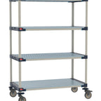 Thumbnail image #1 for Metro MetroMax 4 M4-2454GF-68-M4 Mobile Polymer Shelving Unit, 4-Tier Starter, 24"D x 54"W x 68"H