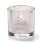 Thumbnail image #1 for Hollowick/Steelite 5140CJ Clear Jewel Thick-Glass Tealight Lamp, Round, 2-3/4" Dia. x 2-7/8"H