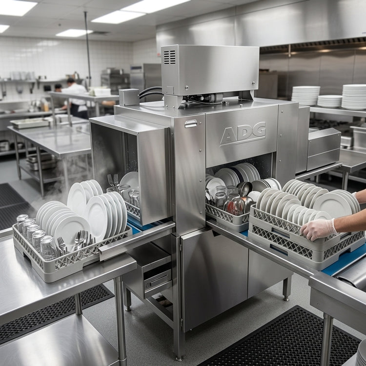 Product image #4 for American Dish Service ADC-44 High Temp Conveyor Dishwasher - Right to Left Feed