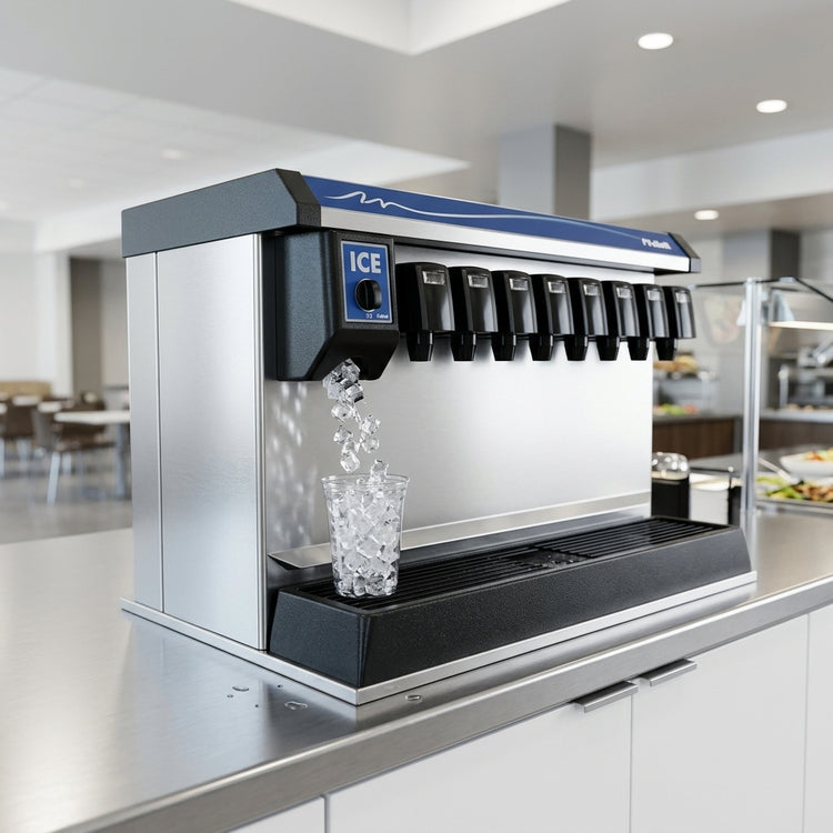 Product image #4 for Follett Vision VU155B8LL Low Profile 8-Valve Ice/Beverage Dispenser with Left Ice Dispense