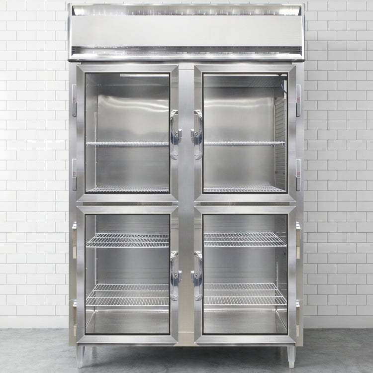 Product image #4 for Continental Refrigerator D2FNGDHD Designer Line Two-Section Reach-In Display Freezer with Half-Height Glass Doors