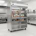 Thumbnail image #4 for Continental Refrigerator 1FXSNSSGDHD One-Section Extra-Wide Shallow Depth Display Freezer with Half Hinged Glass Doors