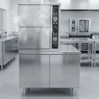 Thumbnail image #4 for Crown SCX-2-24 Two Compartment Full-Size Steam Coil Convection Steamer with Cabinet Base