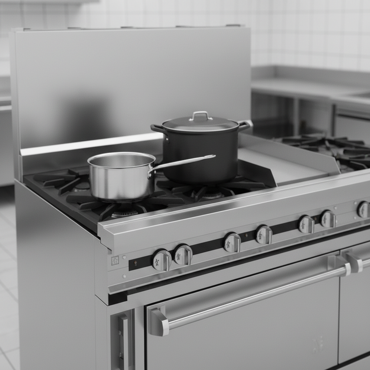Product image #4 for Titan JTRH-24IP-1ST-36C 36-Inch Heavy Duty Gas Range with 24" Plancha and Convection Oven