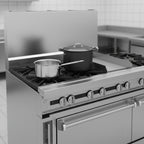 Thumbnail image #4 for Jade Range (Middleby) Titan JTRH-24IP-1ST-36C 36-Inch Natural Gas Range with 24-Inch Plancha, 12-Inch Split Top and Convection Oven