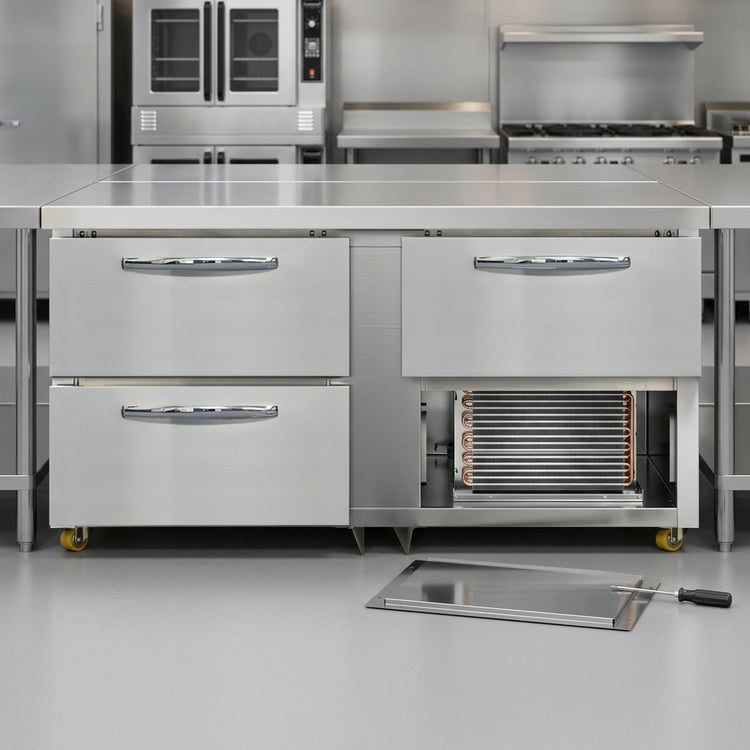 Product image #4 for Continental Refrigerator DF60N-U-D Designer Line 60" Two-Section Undercounter Freezer with Drawers