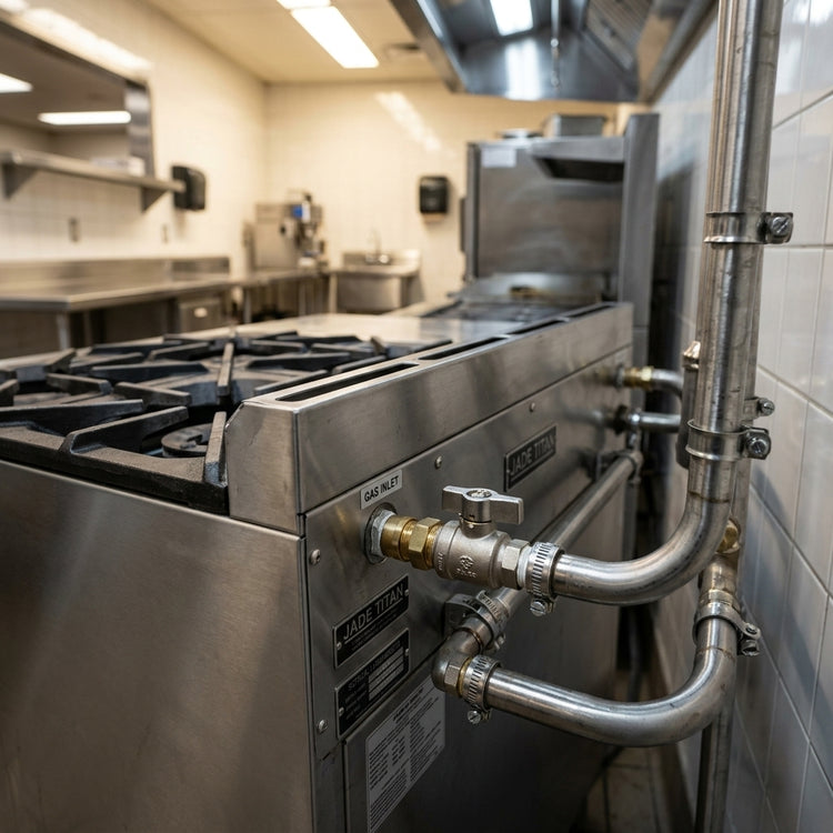 Product image #4 for Jade Titan JTRH-2-1HT 36 Inch Heavy Duty Gas Range with 2 Open Burners, 18 Inch Hot Top, and Cabinet Base