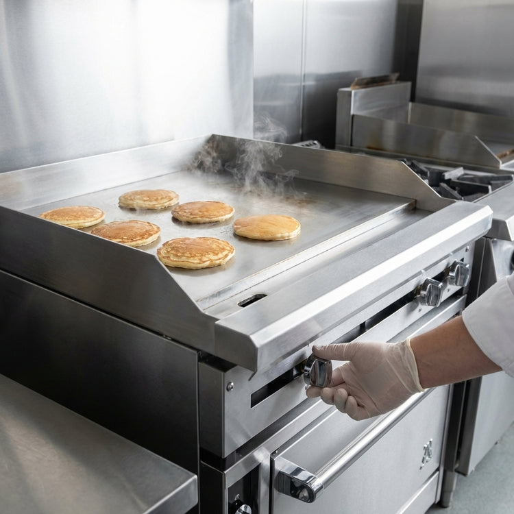 Product image #4 for Titan JTRH-18G-1HT-36C 36" Heavy Duty Gas Range with 18" Griddle, 18" Hot Top, and Convection Oven