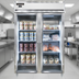 Thumbnail image #4 for Continental Refrigerator D2FSNSSGD Designer Line 2-Section Shallow Depth Reach-In Display Freezer with Glass Doors