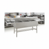 Thumbnail image #4 for Spec-Master FFN2760-3-24-14/3 Three-Compartment Flush Front Stainless Steel Sink with Left & Right Drainboards