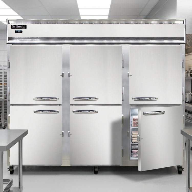 Product image #4 for Continental Refrigerator 3FENSSHD Three-Section Extra-Wide Reach-in Freezer with Half Solid Doors