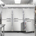 Thumbnail image #4 for Continental Refrigerator 3FENSSHD Three-Section Extra-Wide Reach-in Freezer with Half Solid Doors