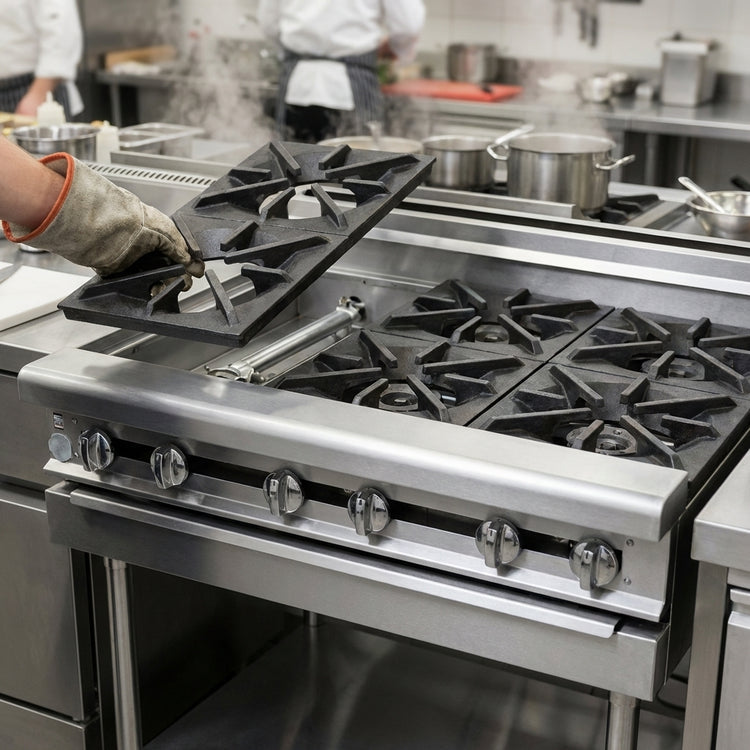 Product image #4 for Titan JMRH-8-A 48 Inch Modular Heavy Duty Gas Open Burner Range with 8 Burners