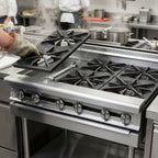 Thumbnail image #4 for Jade Range (Middleby) Titan JMRH-8-A 48-Inch Modular Natural Gas Range with 8 Open Burners, Stainless Steel, Open Legs