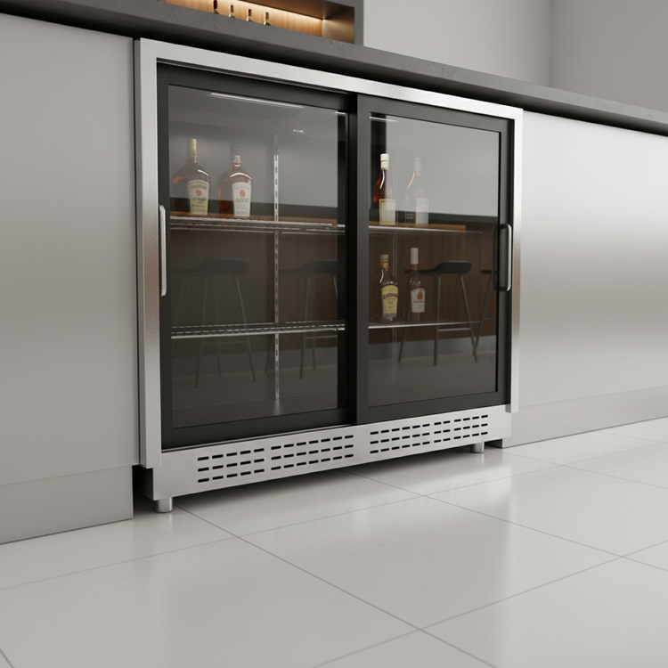 Product image #5 for Continental Refrigerator BB69NSGDPT 69" Refrigerated Pass-Thru Back Bar Cooler with Sliding Glass Doors