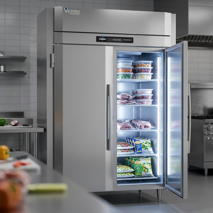 Product image #4 for Victory UltraSpec™ FSA-2D-S1-EW-HC Two-Section Full-Size Reach-In Freezer with Solid Doors
