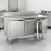 Thumbnail image #4 for La Rosa Refrigeration L-20180-32 Three-Section Stainless Steel Work Top Freezer Base