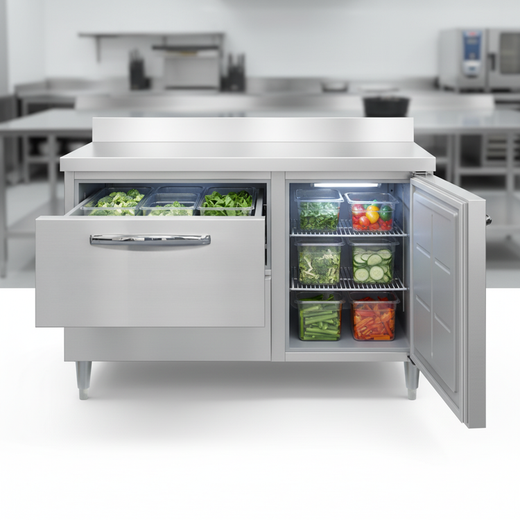 Product image #4 for Continental Refrigerator DFA60NSSBS-D Designer Line 60" Worktop Freezer with Drawers and Door